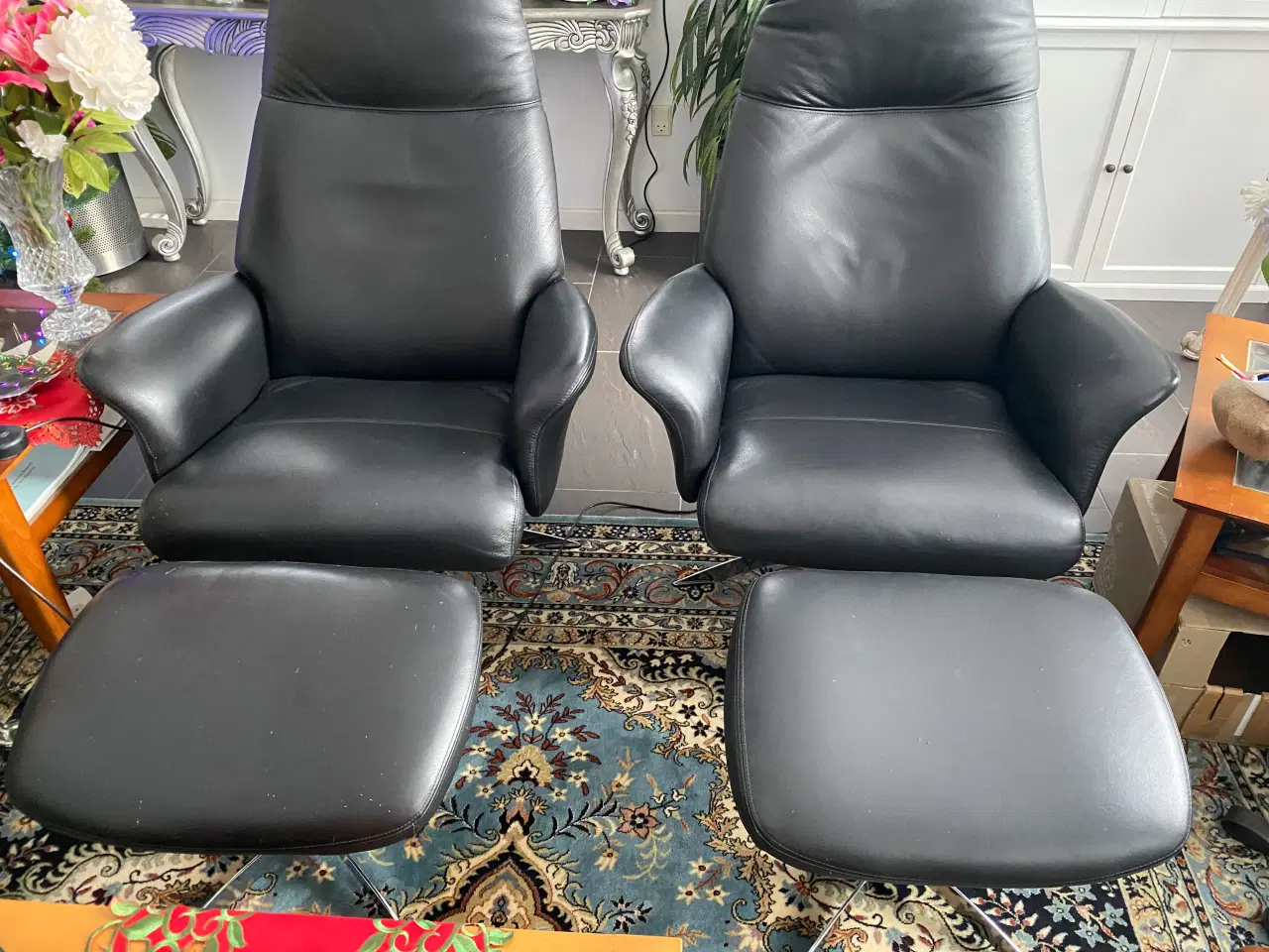 Billede 1 - Hjort Knudsen læderlænestole