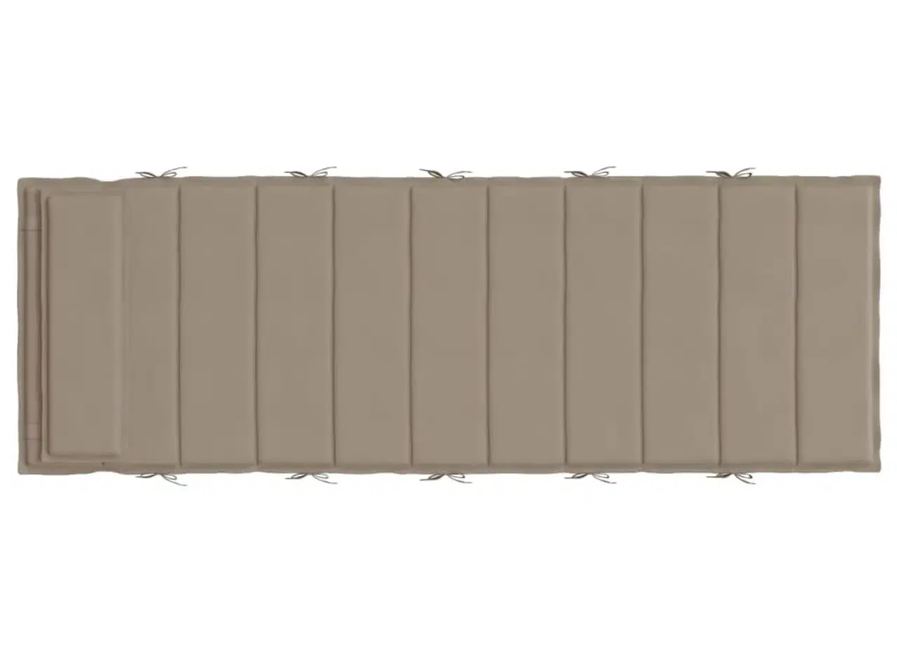 Billede 5 - Hynde til liggestol 180x60x3 oxfordstof gråbrun