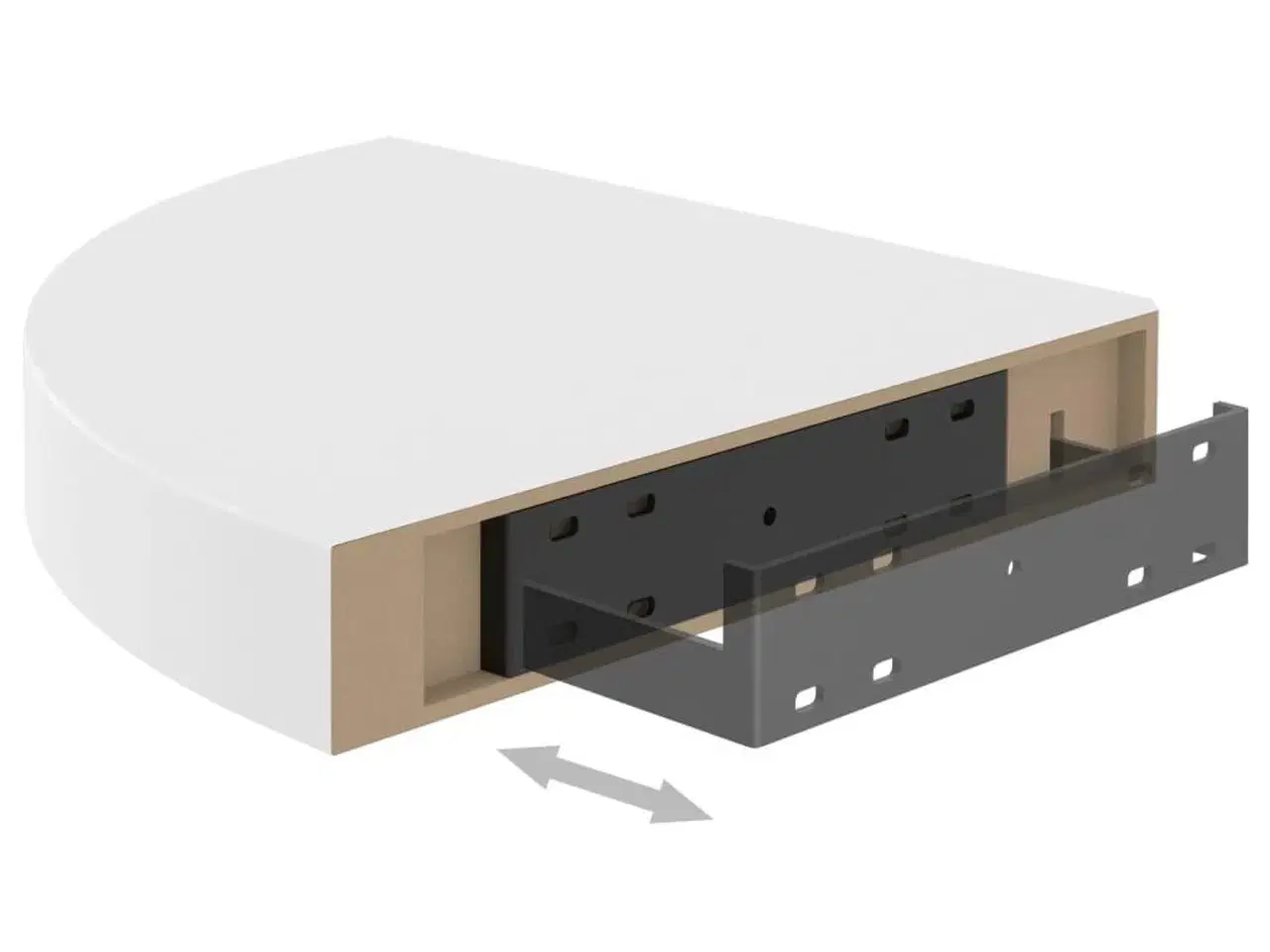 Billede 8 - Hjørnehylder 2 stk. 25x25x3,8 cm MDF hvid