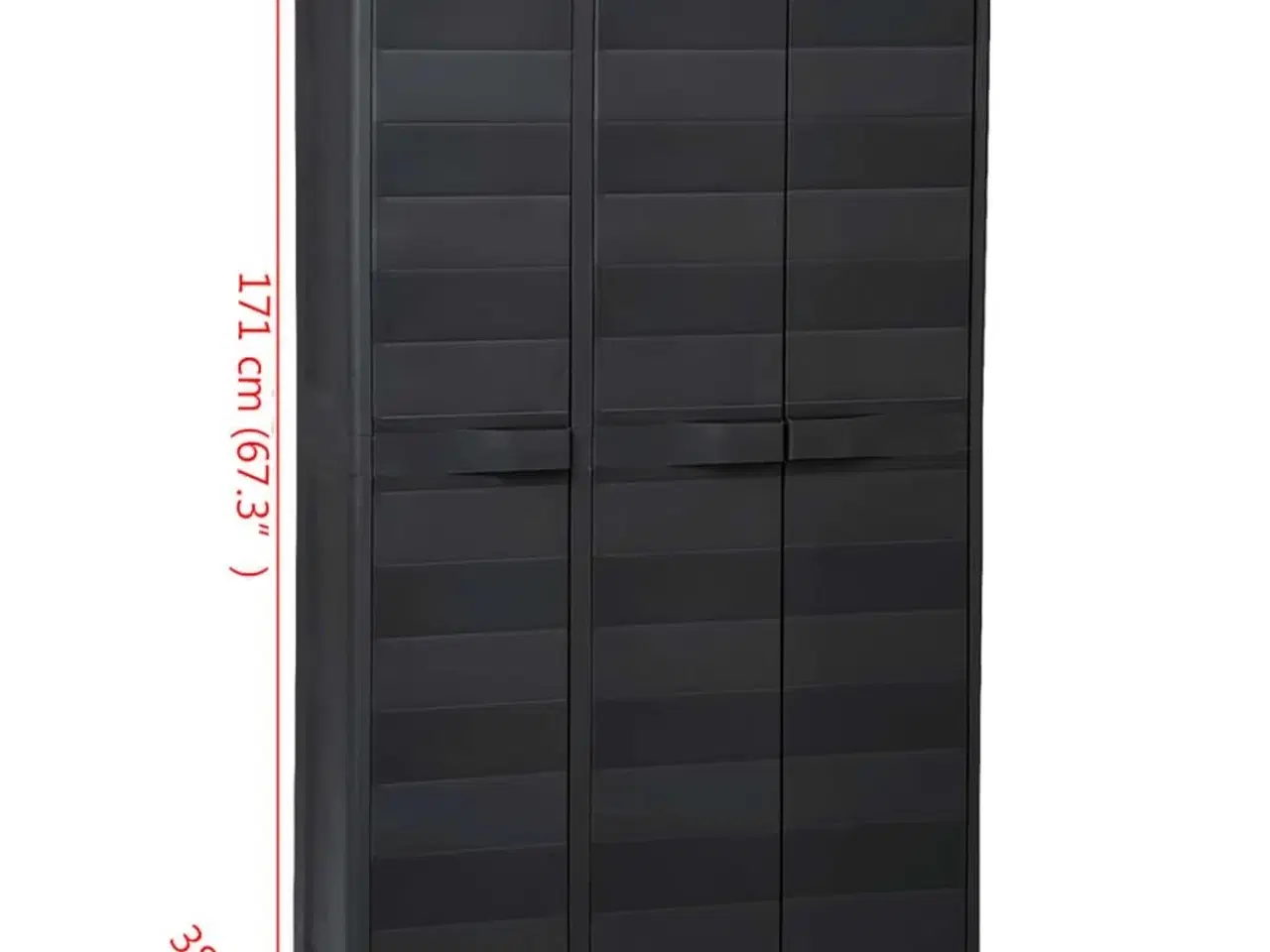 Billede 11 - Haveopbevaringsskab med 4 hylder sort