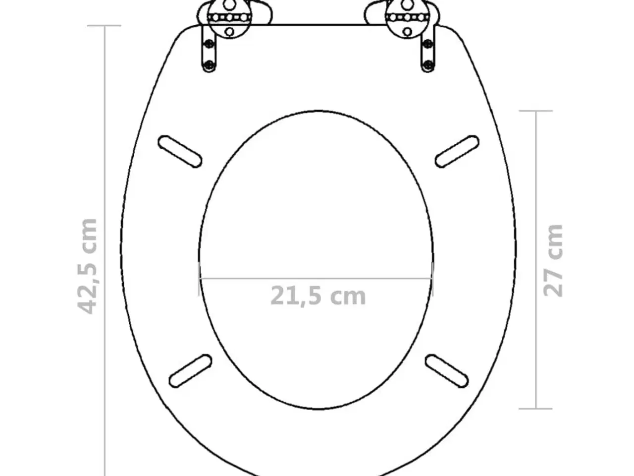 Billede 7 - Toiletsæde MDF soft close-låg enkelt design brun