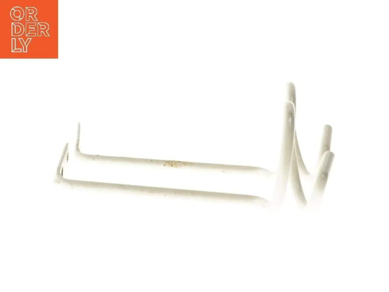Billede 3 - To hvide vægkroge (str. 15 cm)