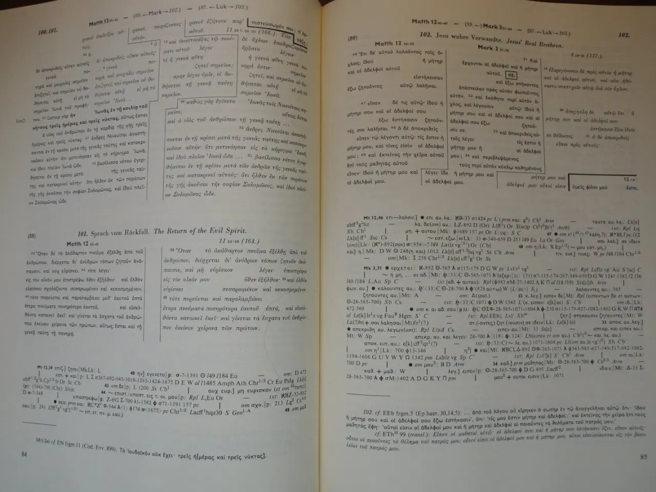 Billede 4 - synopse der drei ersten evangelien - synopsis of t