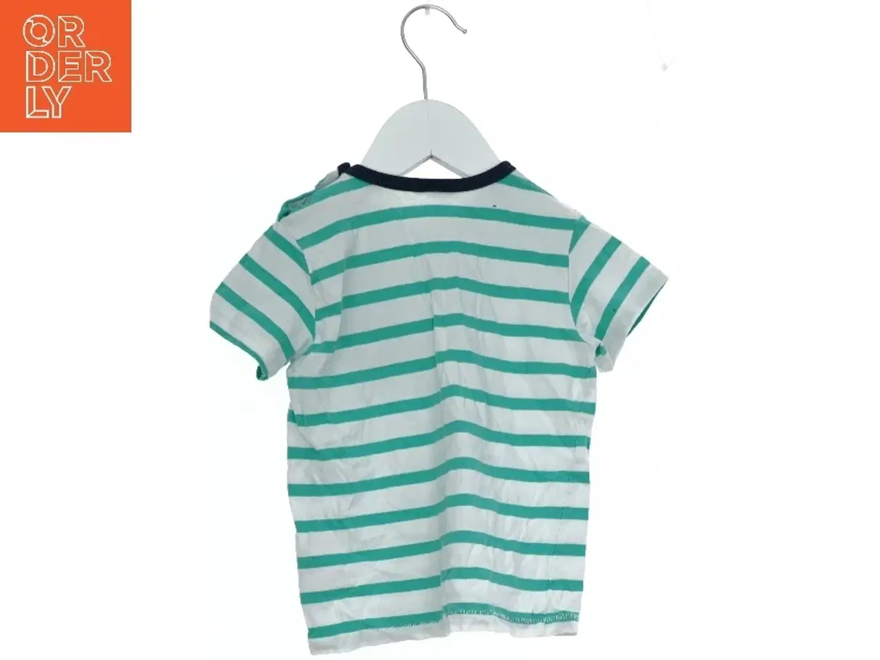 Billede 2 - Stribet T-shirt med hundeprint fra H&M (str. 92)