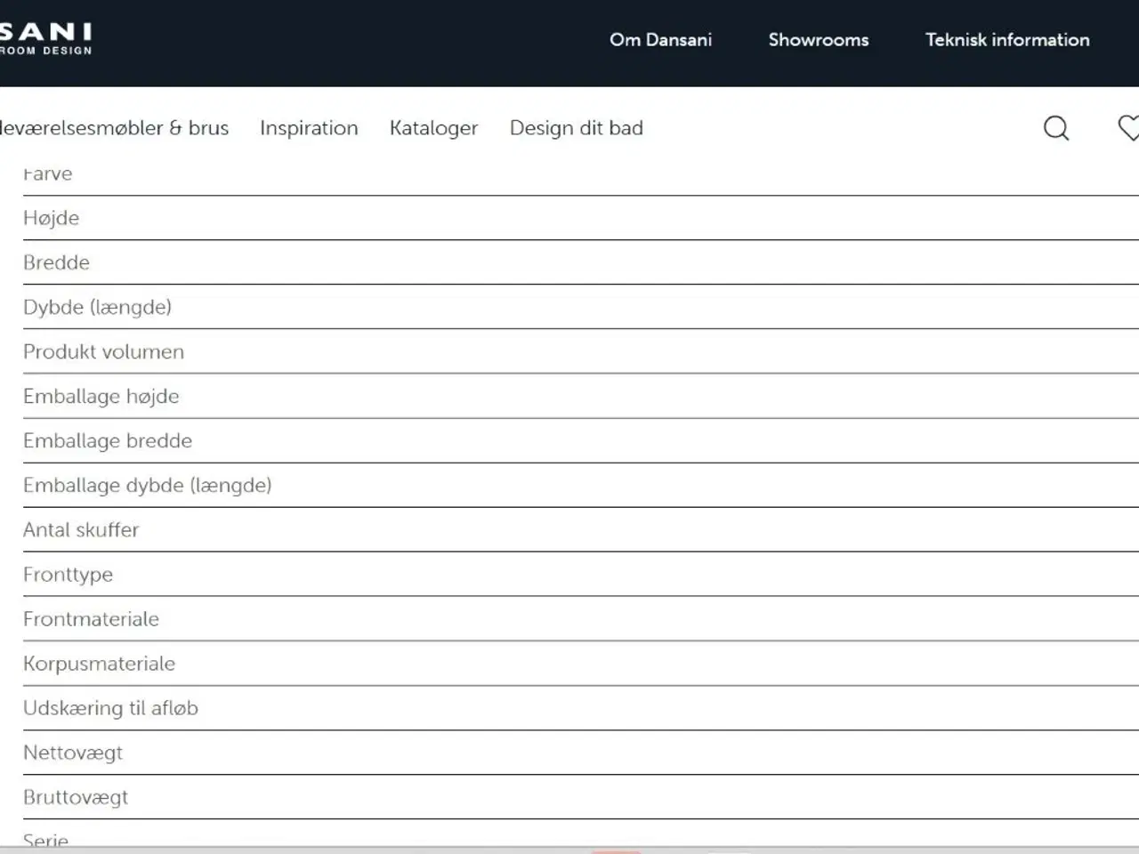 Billede 5 - Lækkert, ubrugt vaskeskab m. 2 skuffer fra Dansani