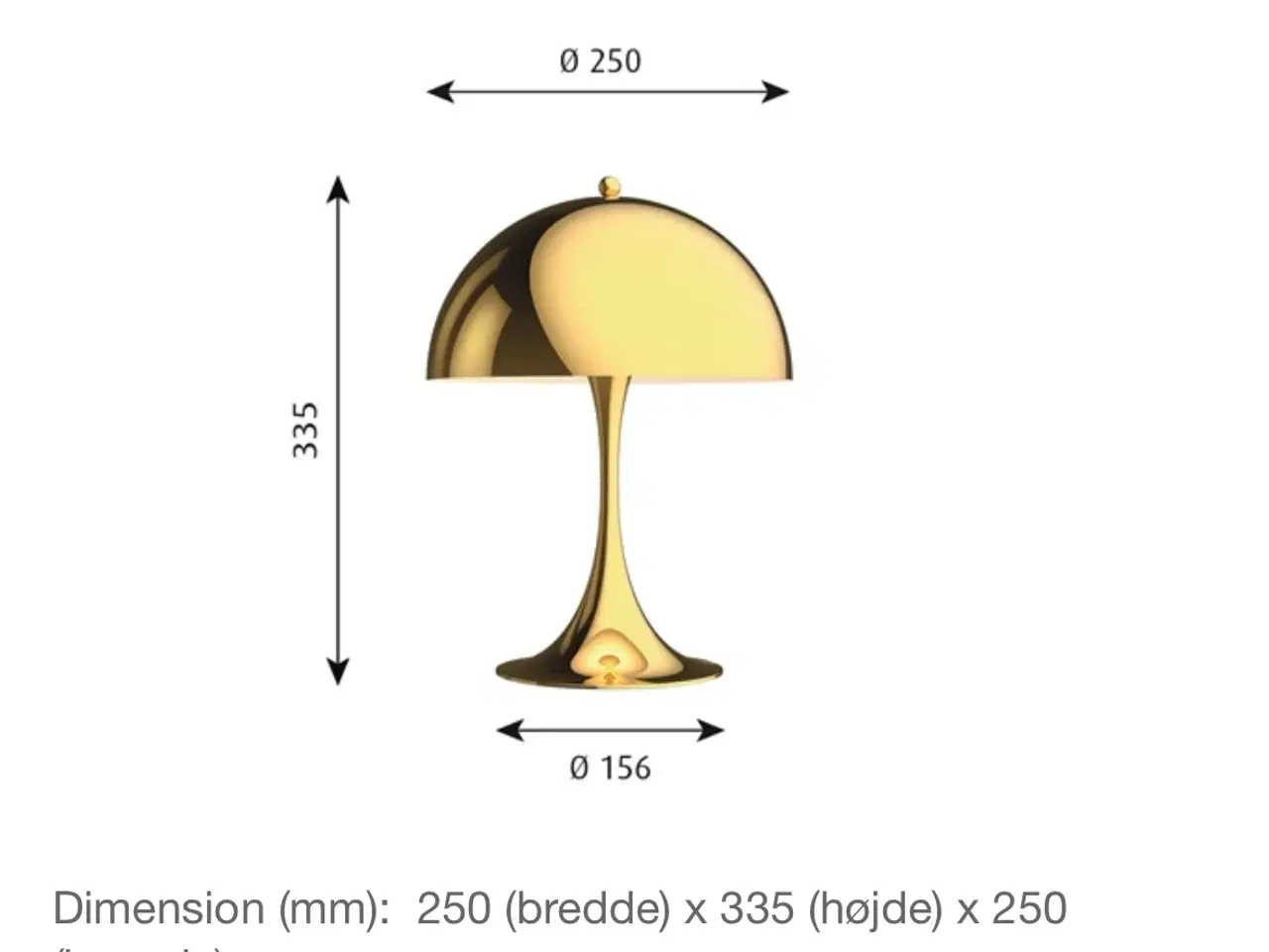 Billede 2 - Panthella 250 bordlampe, messing af Verner Panton