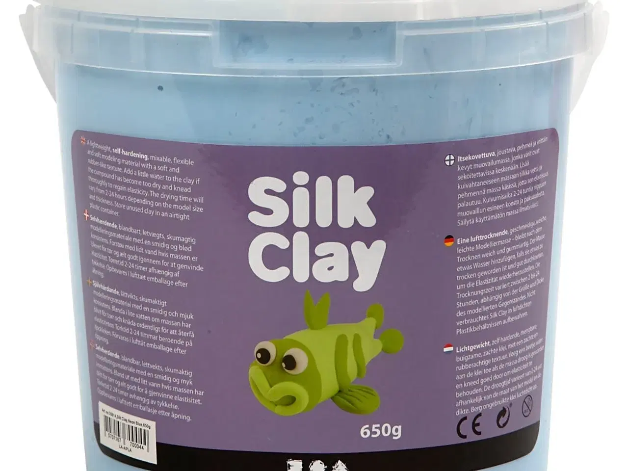 Billede 1 - Silk Clay® Neon Blå - 650g Modelleringsmasse