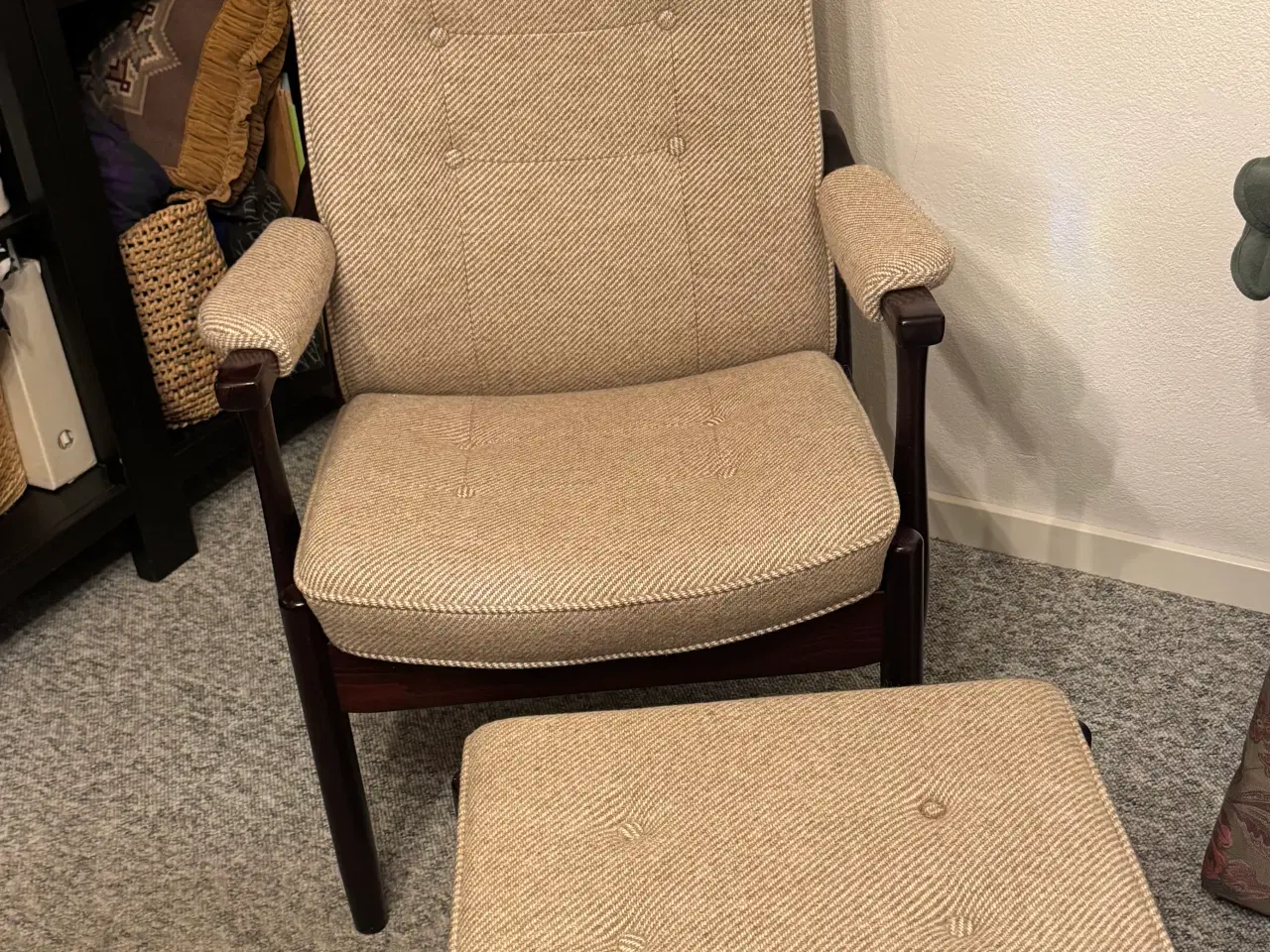 Billede 1 - Otiumlænestol m/fodskammel