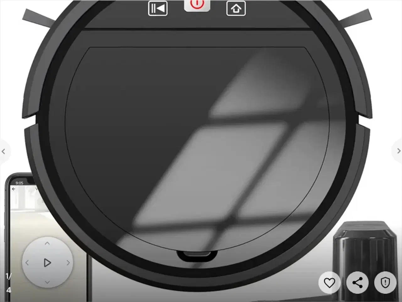 Billede 2 - Robotstøvsuger med app-kontrol sort