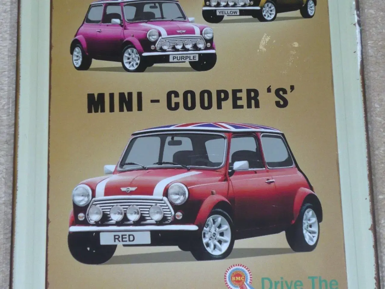 Billede 1 - Metalskilt Mini Coopers
