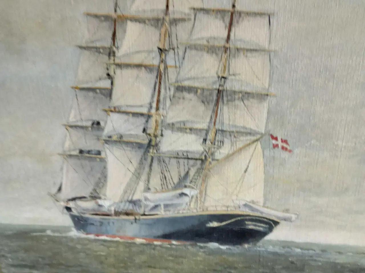 Billede 3 - Marine oliemaleri ok stand 