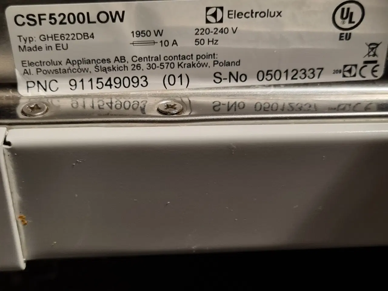 Billede 2 - Opvaskemaskine Elektrolux CSF 5200 Low