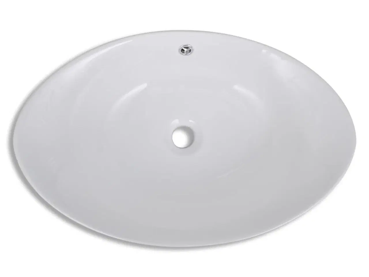 Billede 4 - Håndvask keramisk oval med overløb 59 x 38,5 cm