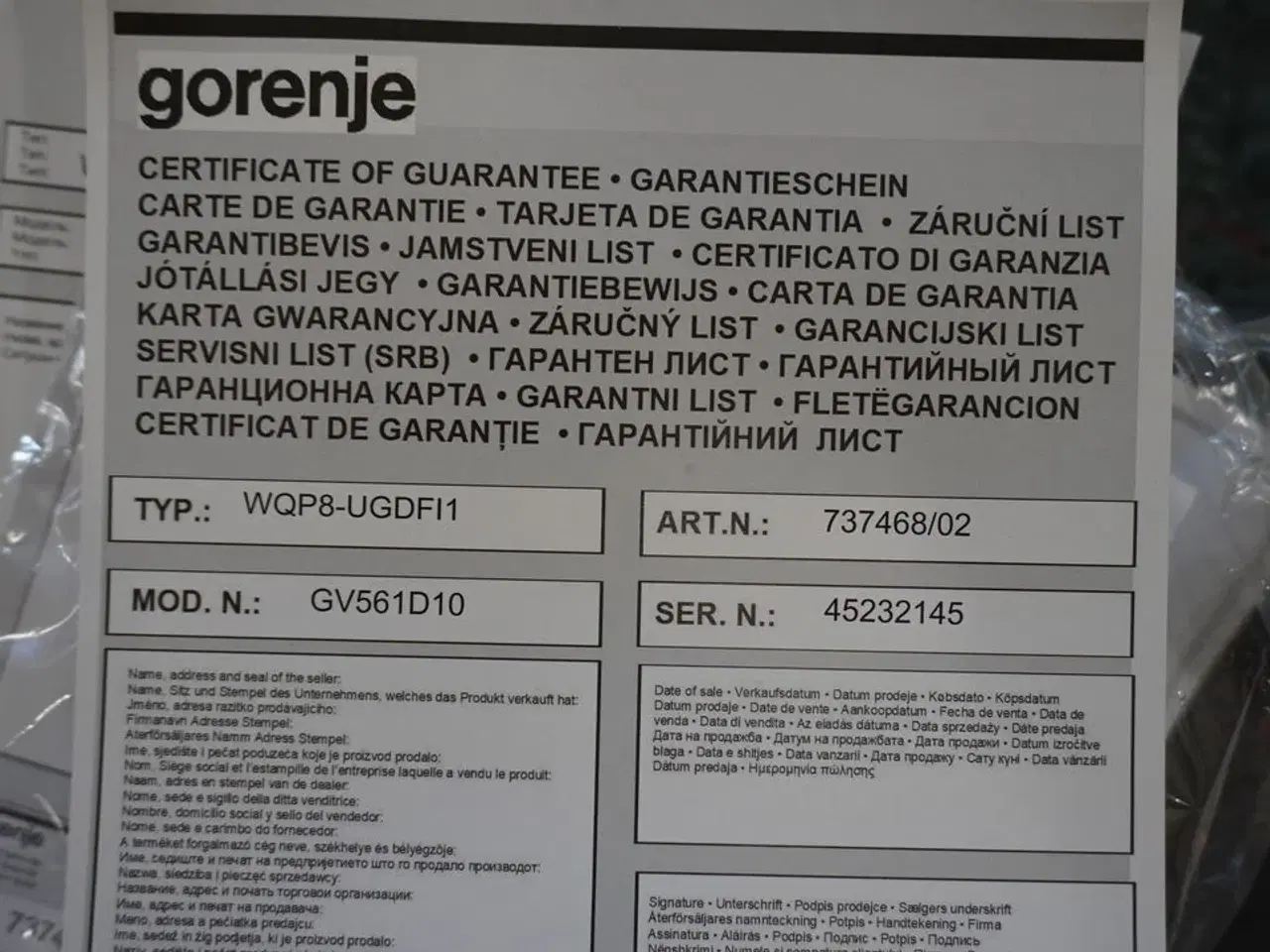 Billede 2 - Opvaskemaskine GORENJE GV561D10