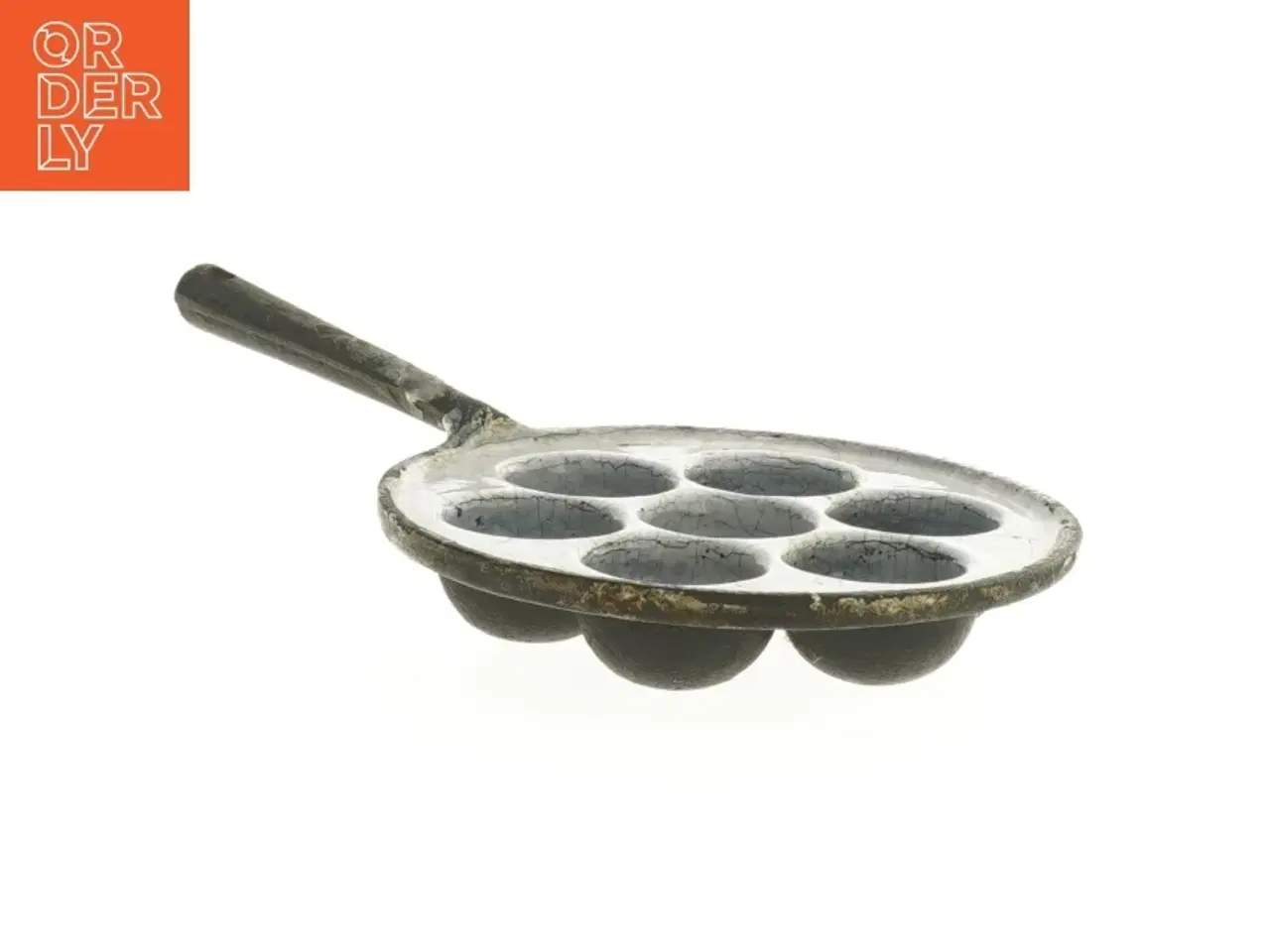 Billede 2 - Emaljeret Støbejern Æbleskivepande (str. Ø 11 cm)