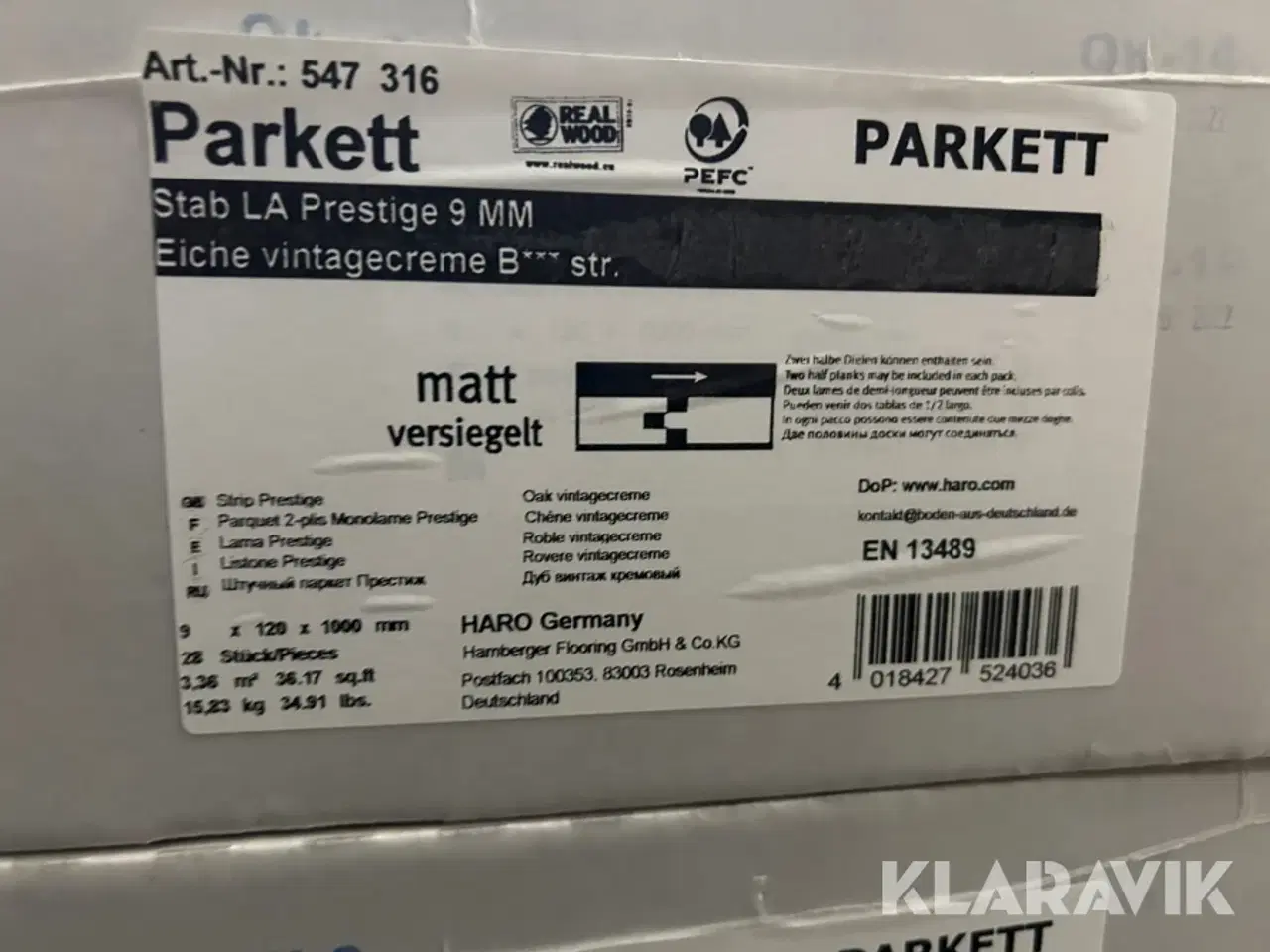 Billede 10 - Sildebensparket HARO Stab LA Prestige Vintage Creme 60 kvadratmeter