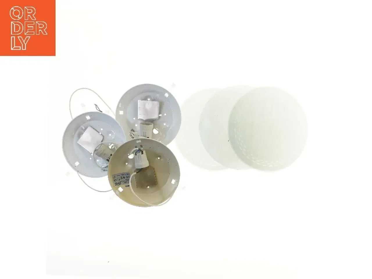 Billede 1 - Loftlamper med glas (str. 3 styk, ø 25 cm)