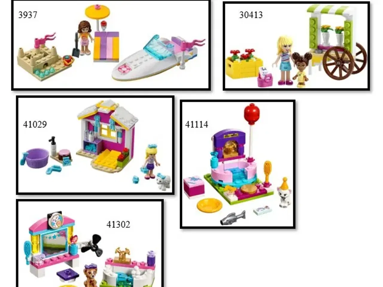 Billede 1 - Lego Friends 3937, 30413, 41029, 41114, 41302,