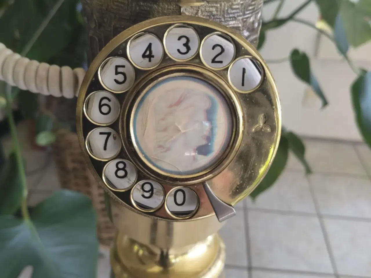 Billede 4 - Antik, Fransk drejeskive telefon, i messing. I per