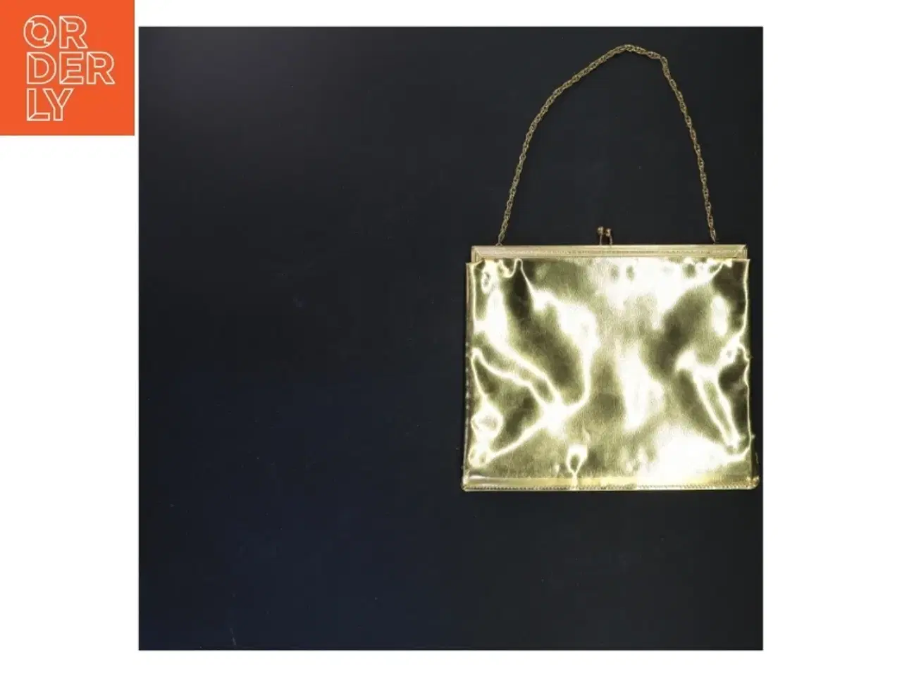 Billede 1 - Vintage guld clutch taske (str. 21x16,5 cm)