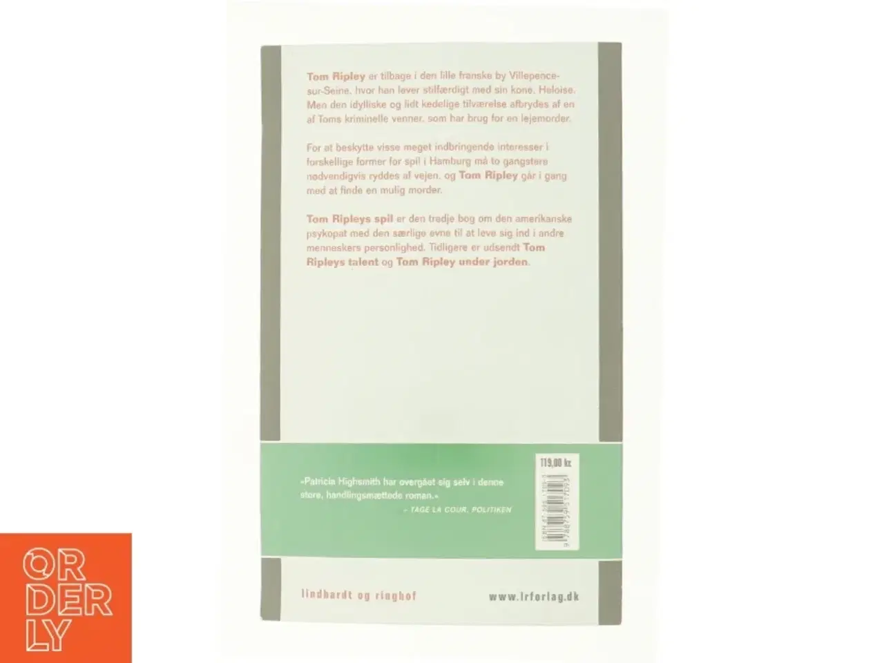 Billede 2 - Tom Ripleys spil af Patricia Highsmith (Bog)