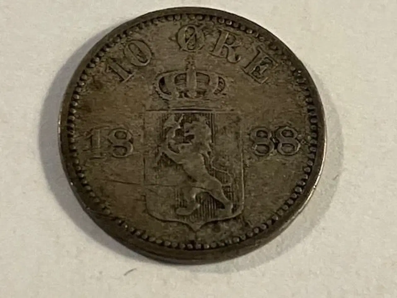 Billede 1 - 10 øre 1888 Norge