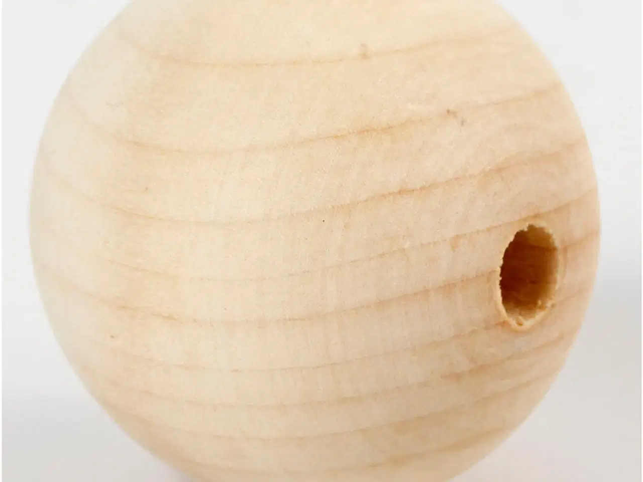 Billede 1 - Træperle, diam. 50 mm, hulstr. 8 mm, 4stk./ 1 pk.