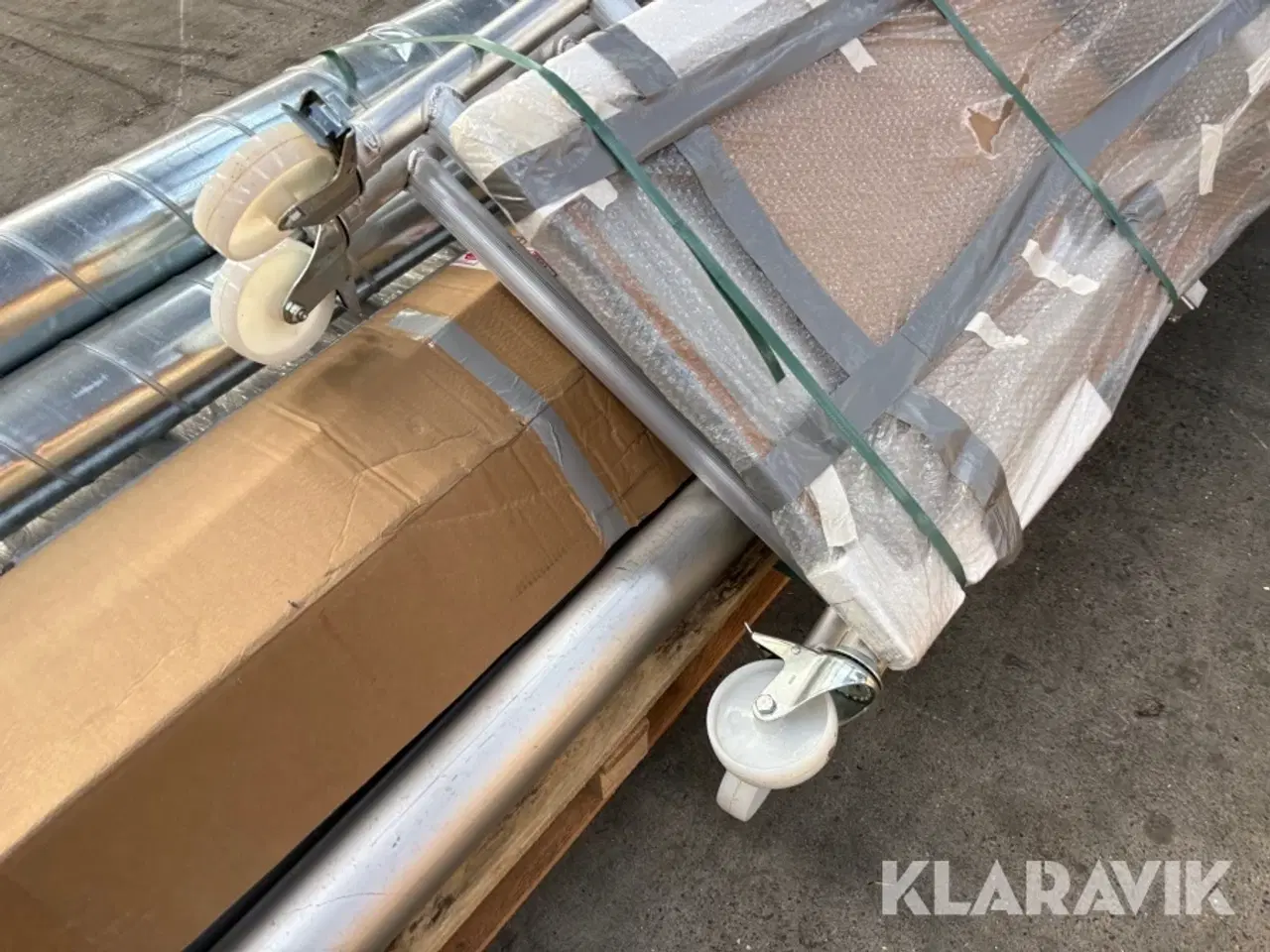 Billede 12 - Blandet lot rullestillads, rør, tagrender, stålbordplade