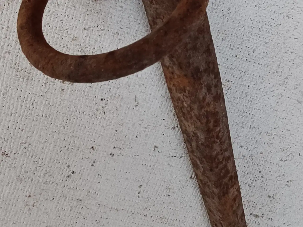 Billede 2 - Antik tøjr-pløk, smedejern.