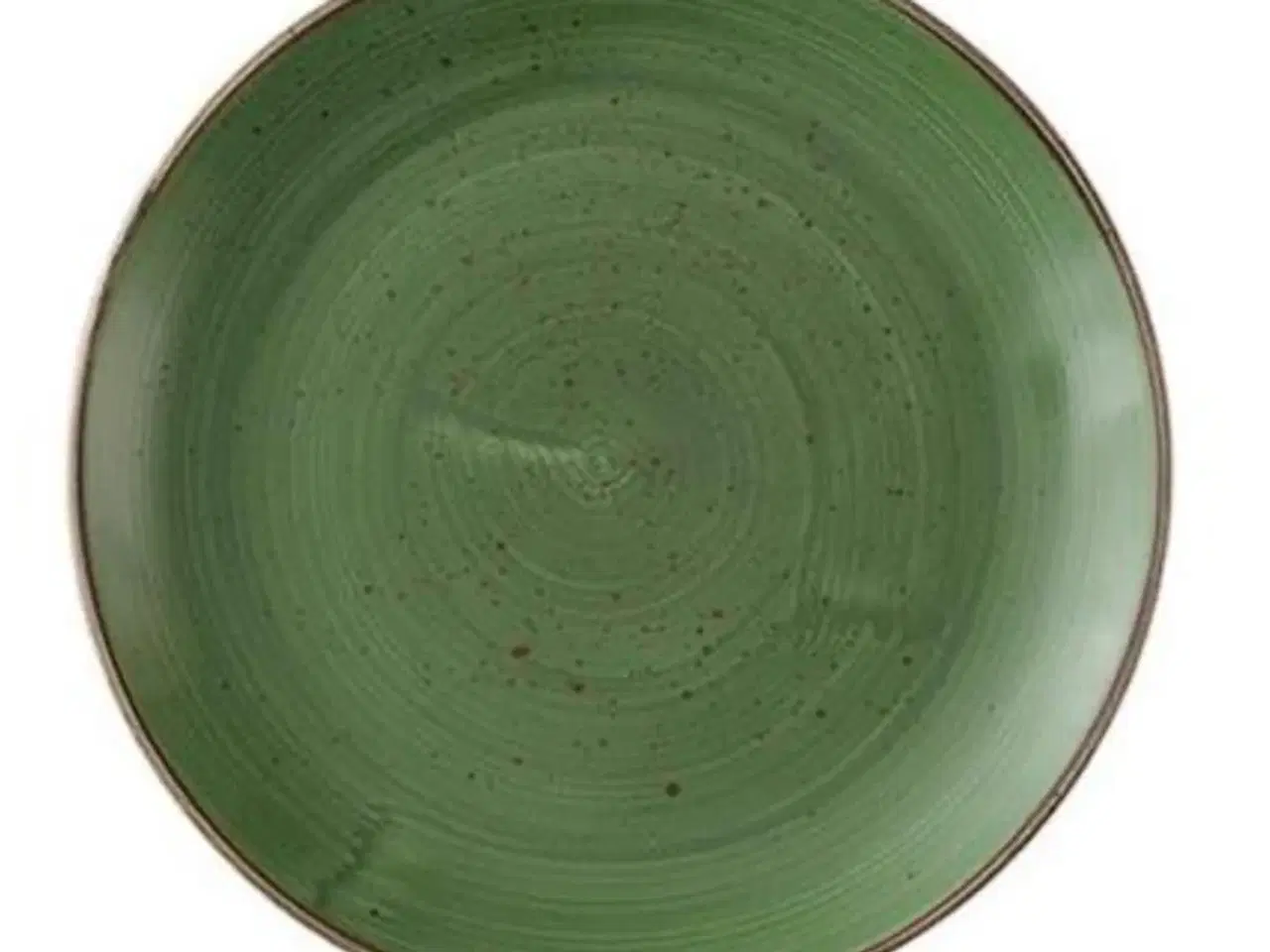 Billede 1 - 12 stk. Tallerken coupe mørkegrøn 260 mm Stonecast Churchill (Brugt)