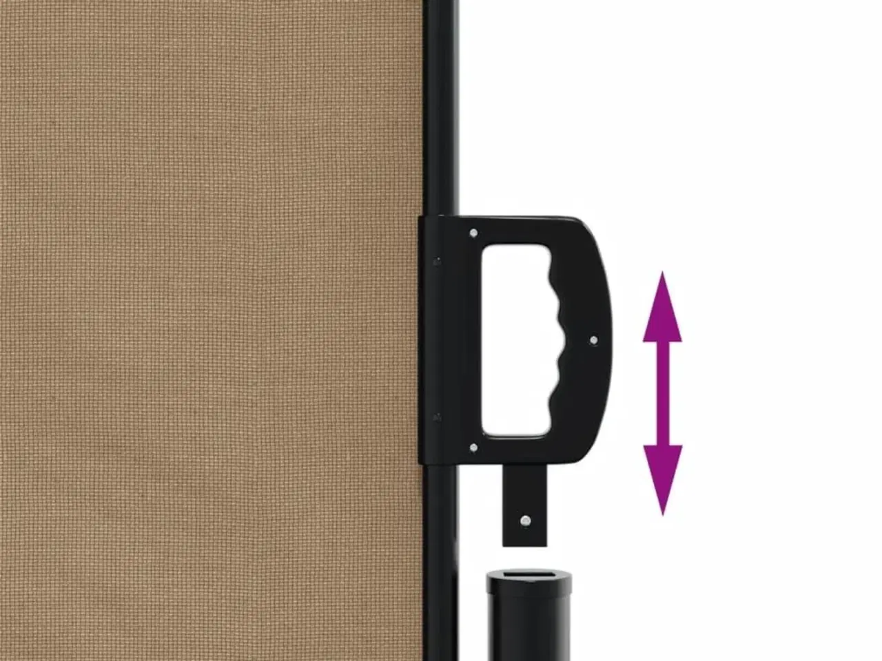 Billede 6 - Sammenrullelig sidemarkise 120x500 cm gråbrun