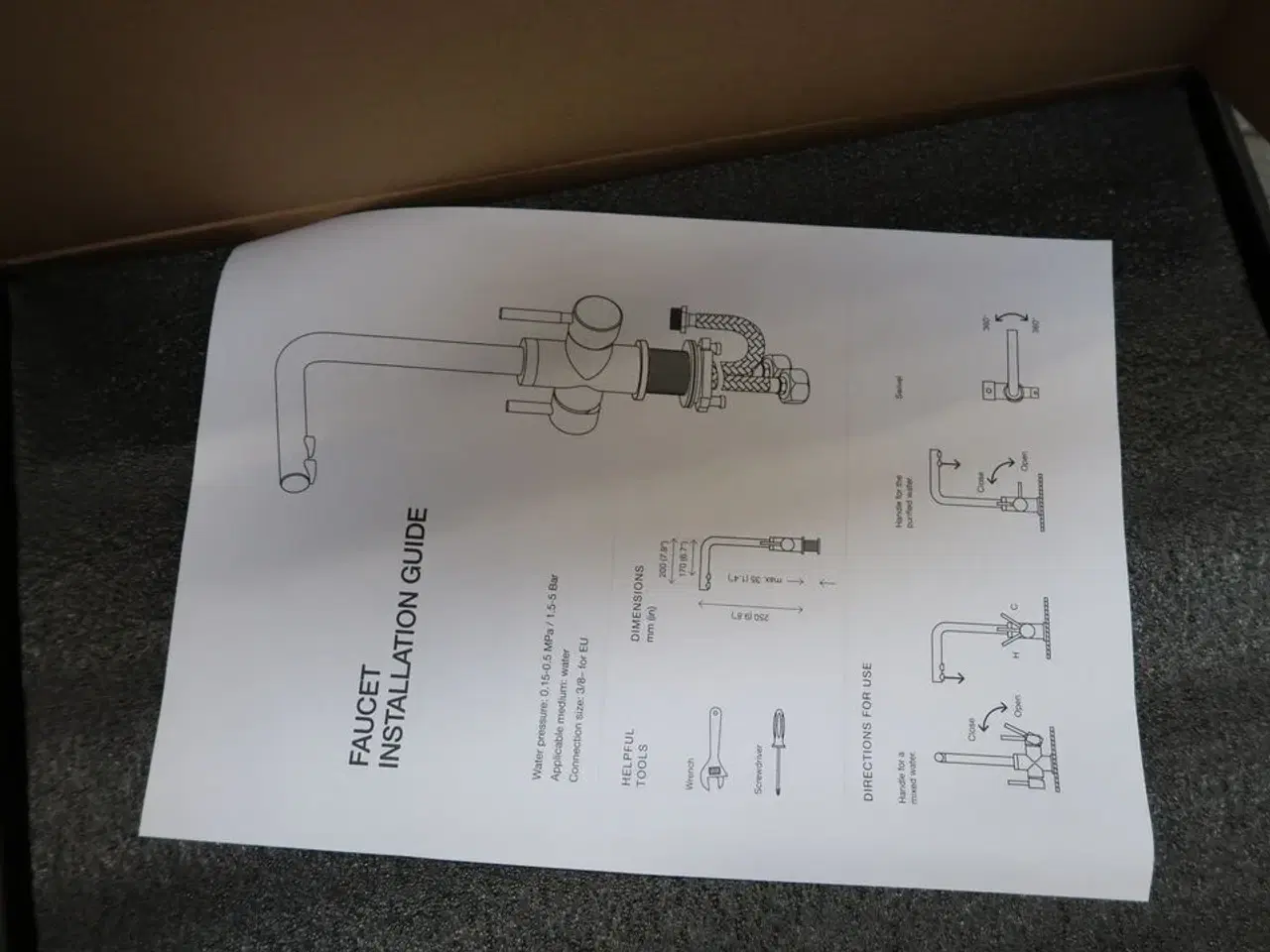 Billede 3 - Armatur AQUAPORION 3-vejs vandhane Crea