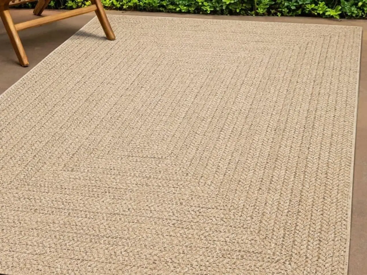 Billede 1 - Gulvtæppe ZIZUR 200x200 cm jute-look indendørs og udendørs