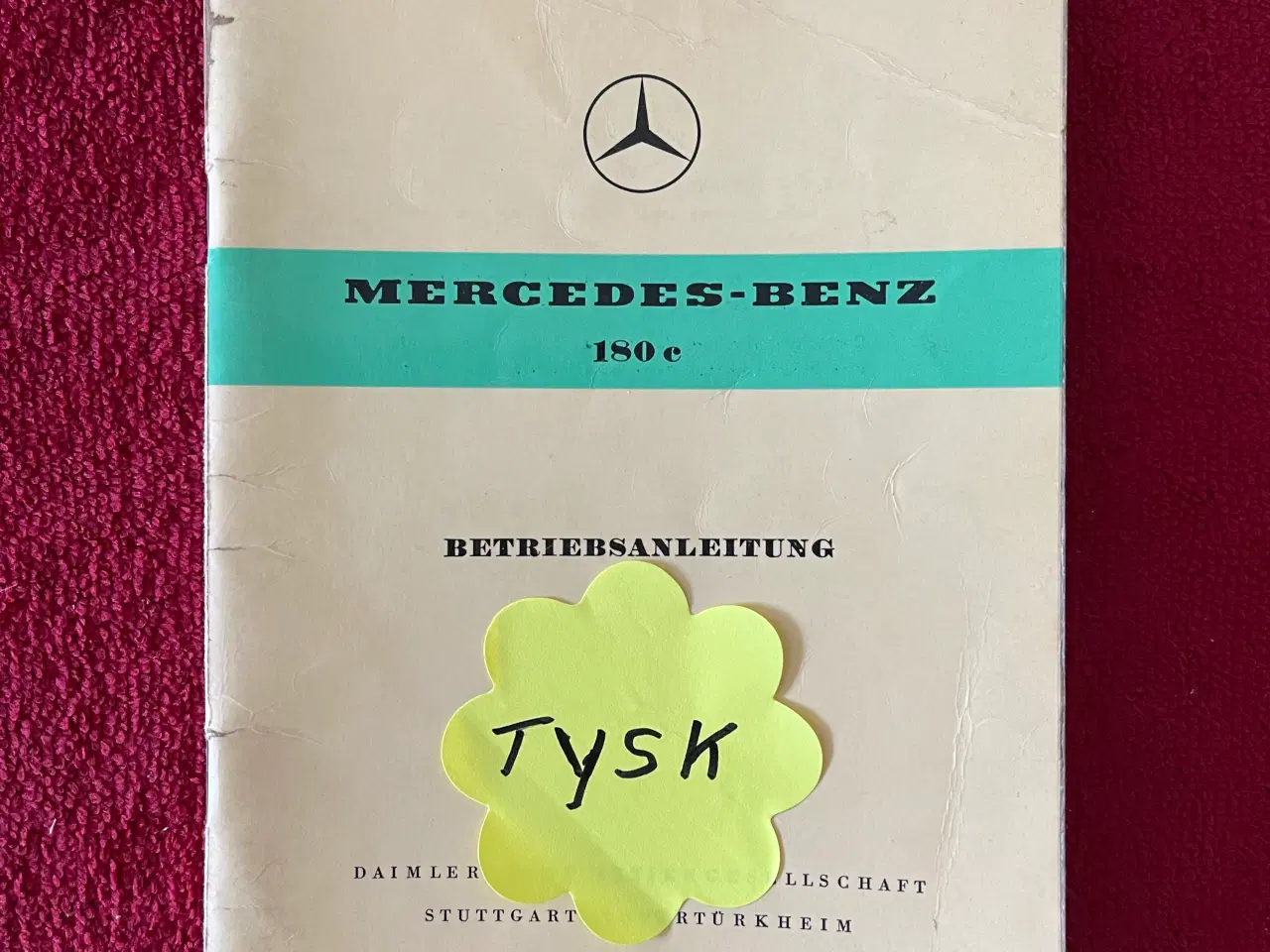 Billede 1 - Instruktionsbog  Mercedes-Benz 180e