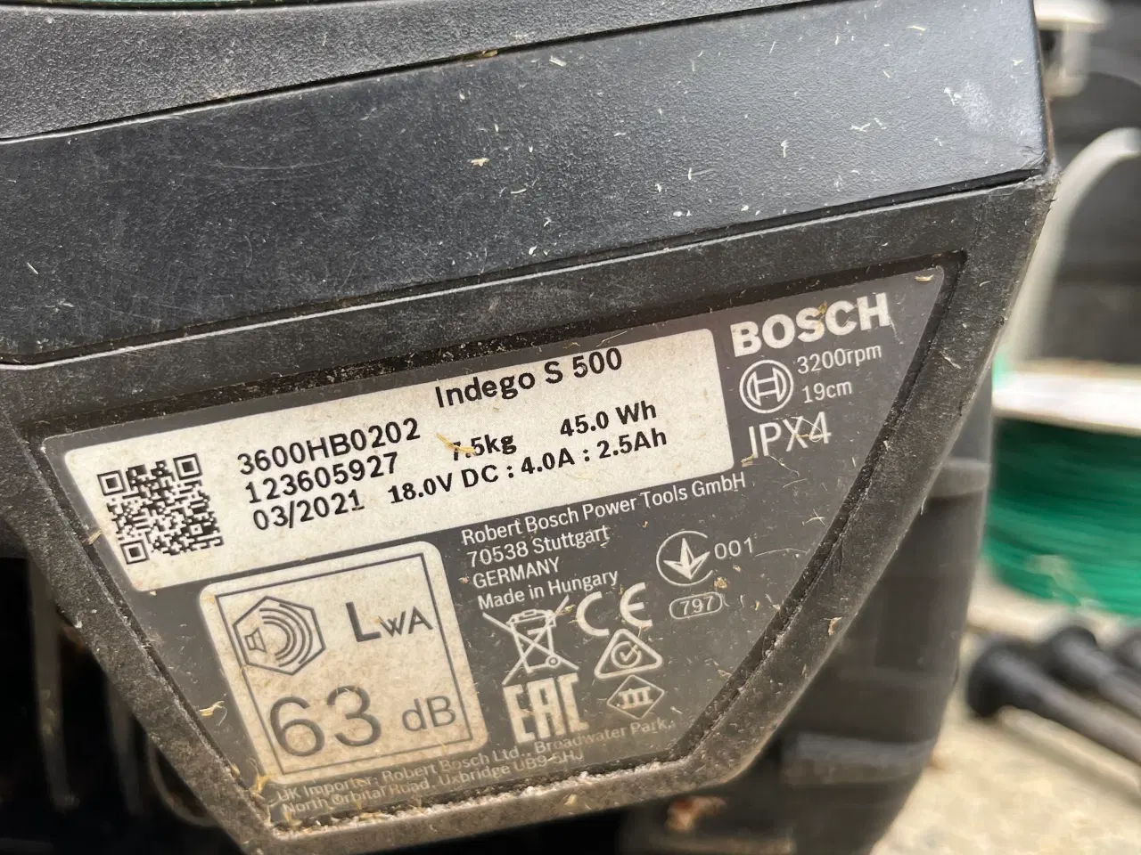Billede 3 - Bosch Indego s500 robotplæneklipper. Nyere batteri