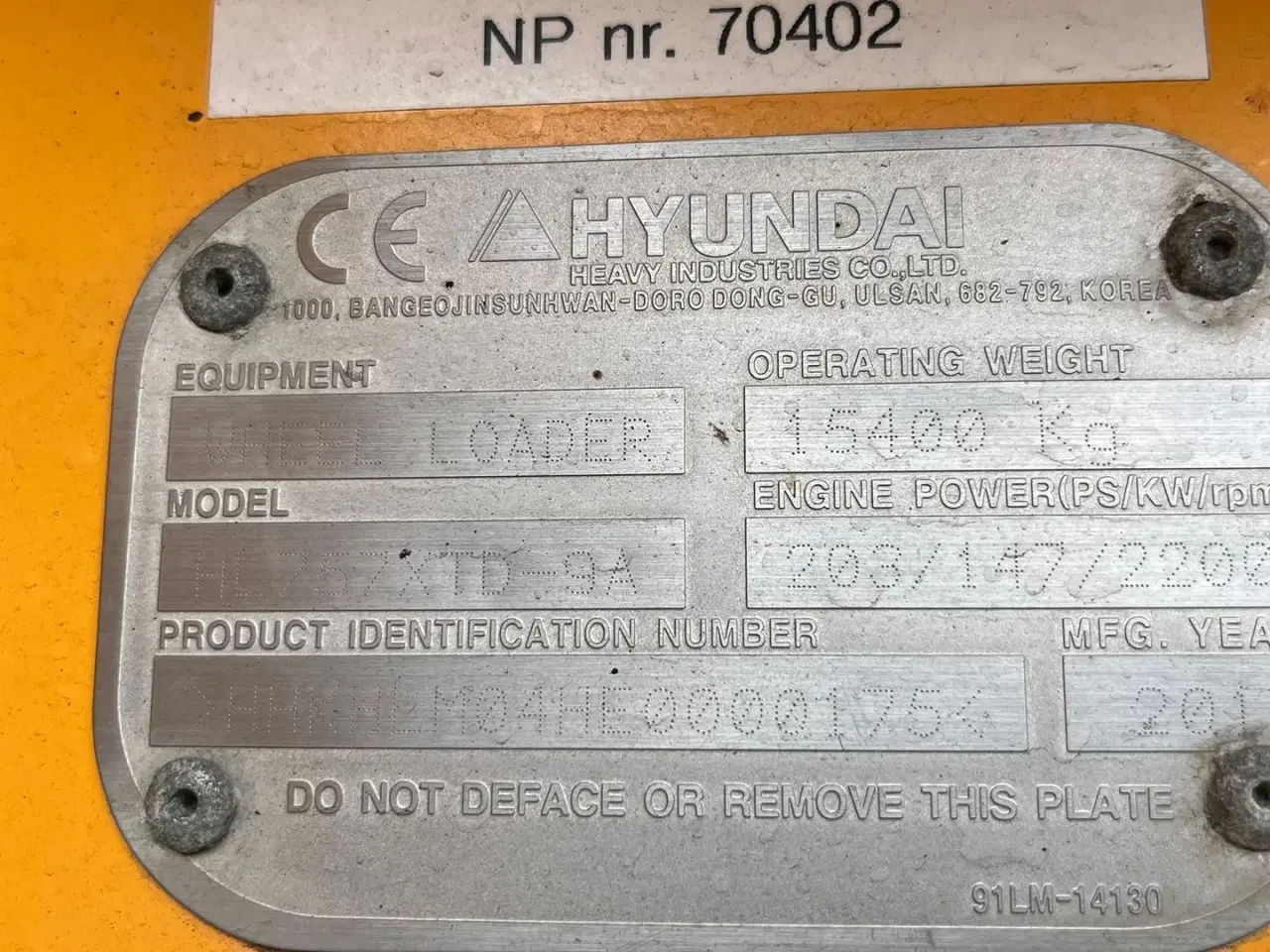 Billede 5 - Hyundai 757-9A XTD med lan-arm. En-ejeres maskine med Lock-UP.
