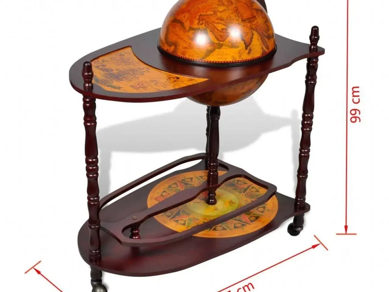 Billede 6 - Globusbarskab fritstående eukalyptustræ