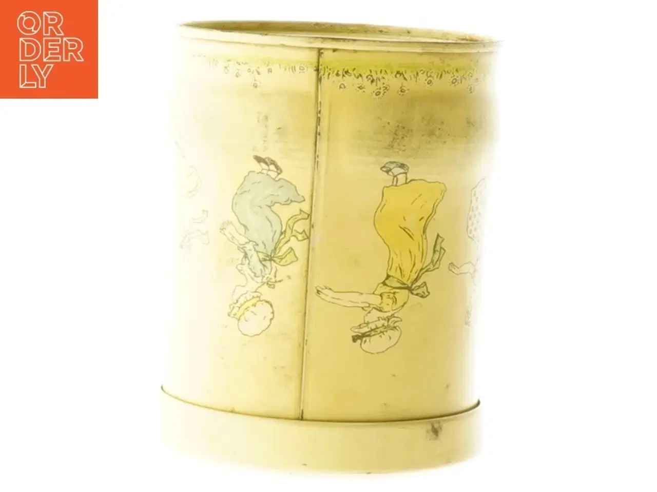 Billede 4 - Metal dåse med Kate Greenaway motiv (str. Ø 9 cm h 12 cm)