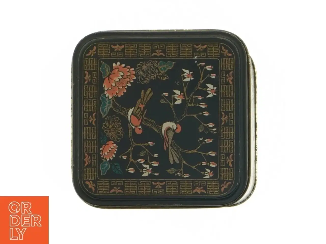 Billede 5 - Dekoreret metaldåse (str. 12 x 9 x 9 cm)