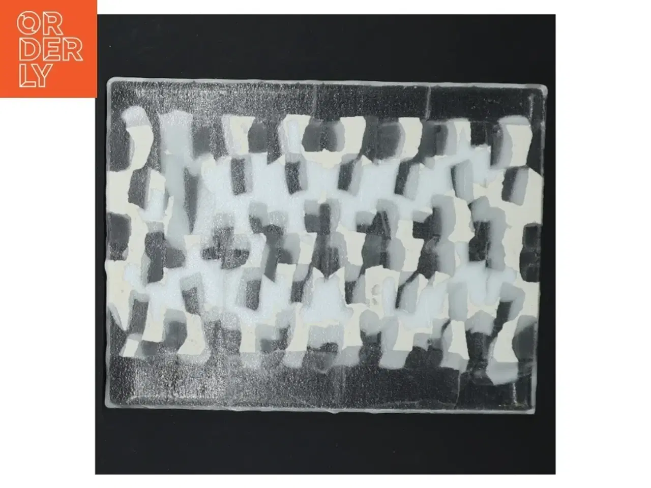 Billede 4 - Glasfad med mønster (str. 18x14 cm)