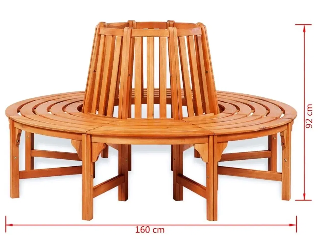Billede 3 - Træbænk Ø 160 cm træ