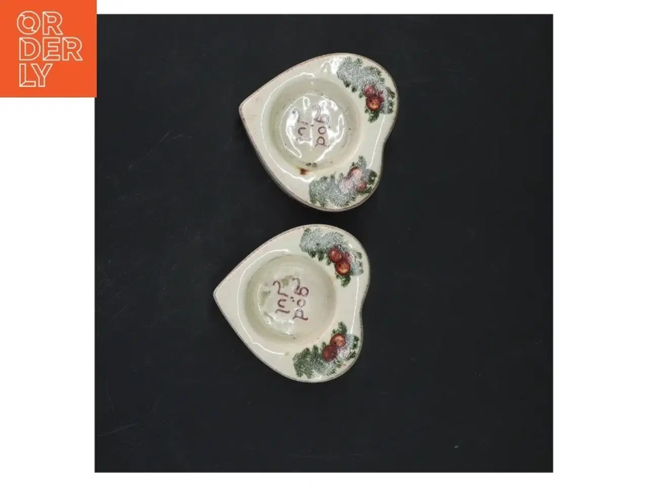 Billede 2 - Julelysestager i hjerteform (str. 8x8 cm)