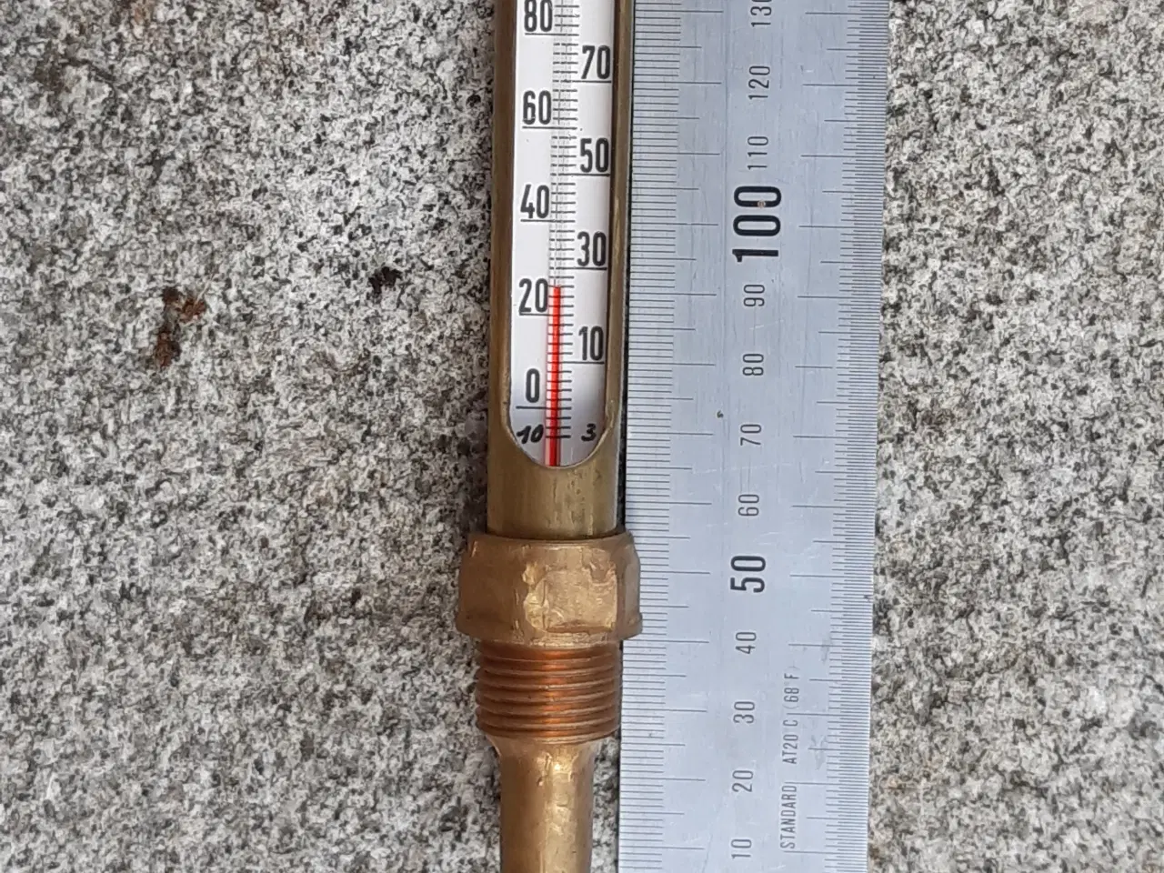 Billede 1 - Termometer 1/2"  120mm Lang