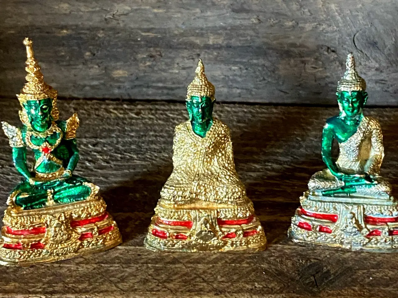 Billede 1 - * Tre små Buddha´er - i metalart