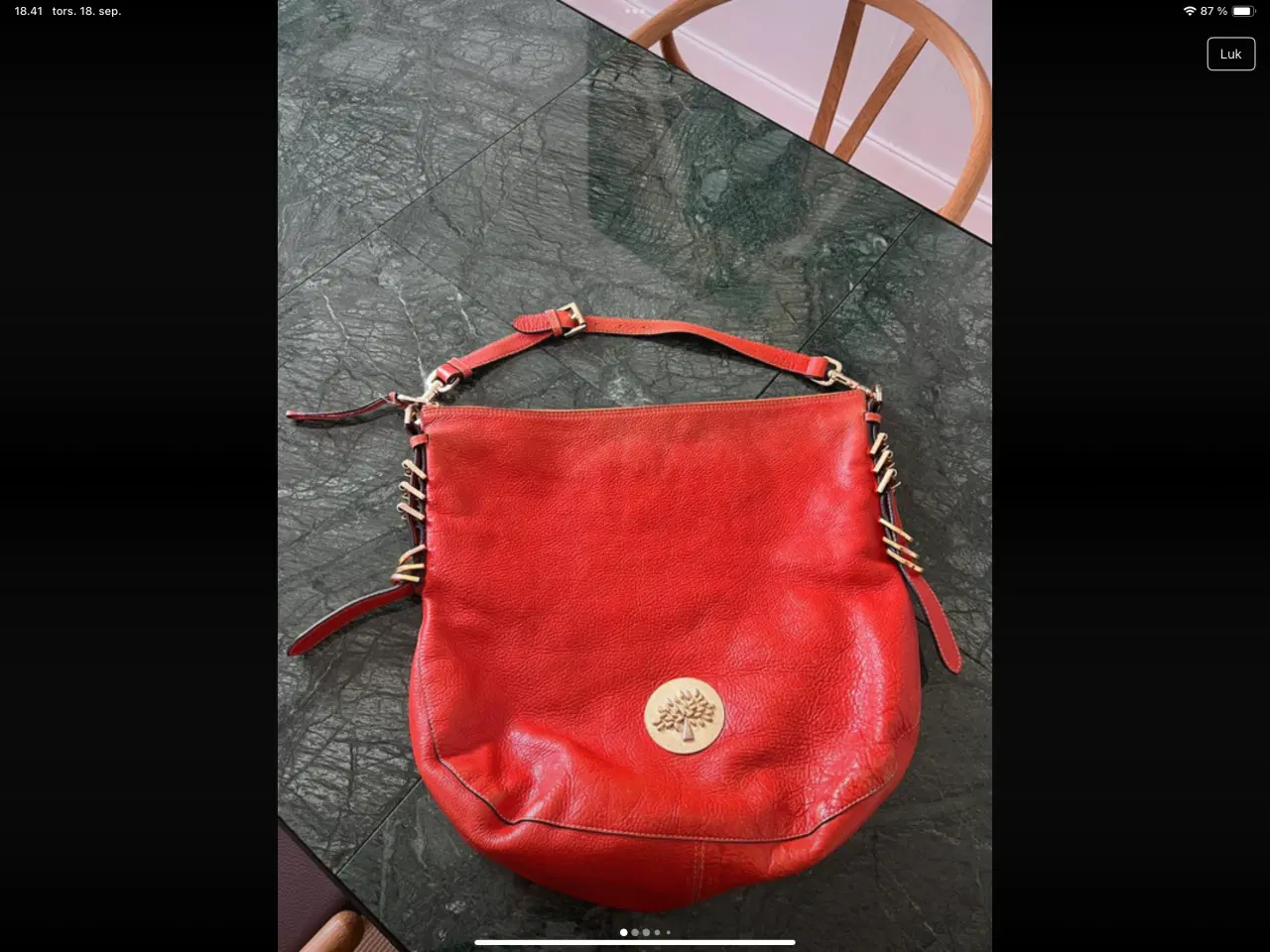 Billede 1 - Flot Orange Mulberry taske.