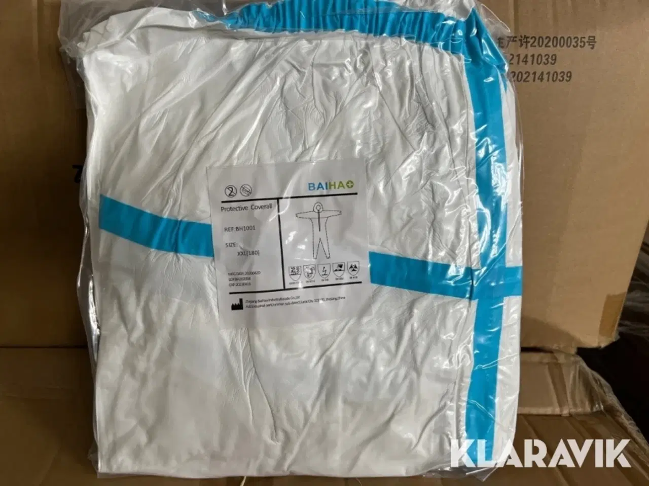 Billede 2 - Heldragter 1 Palle Baiha Protective coverall en Palle 10 kasser i alt 500styk str XXL