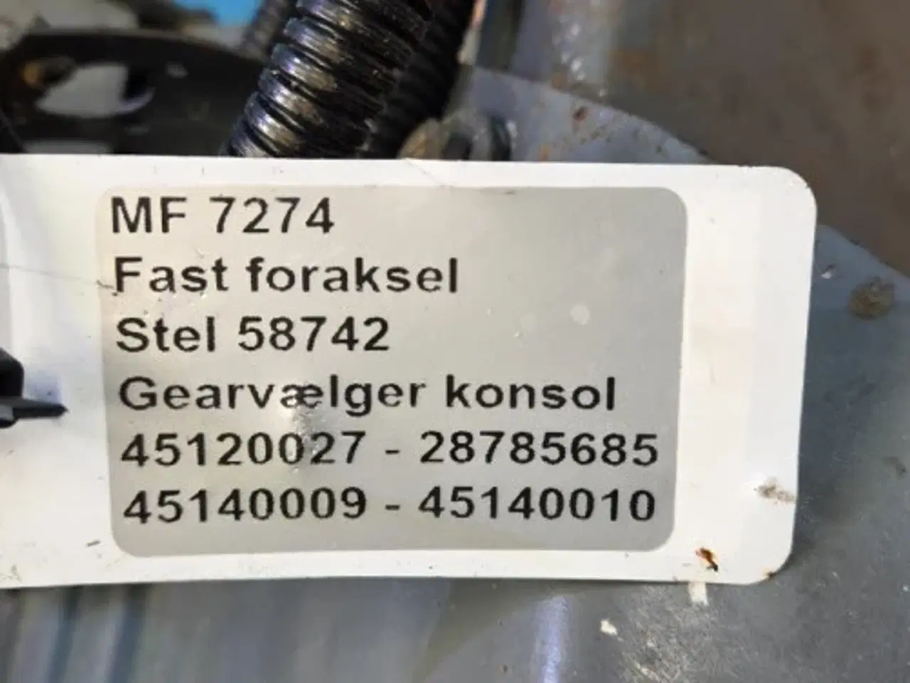 Billede 2 - Massey Ferguson 7274 Gearvælger Konsol 28785685