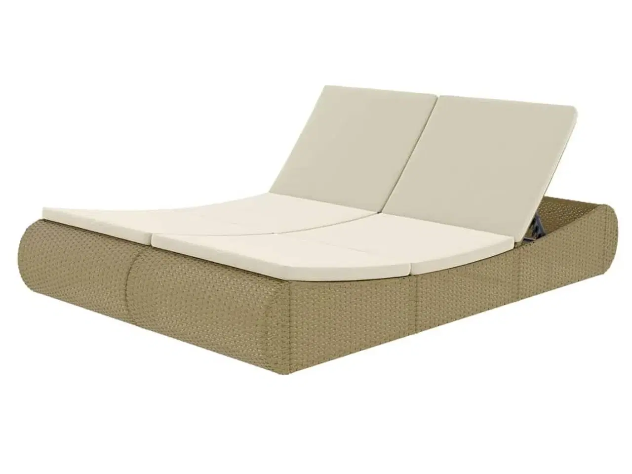 Billede 2 - Loungeseng polyrattan beige