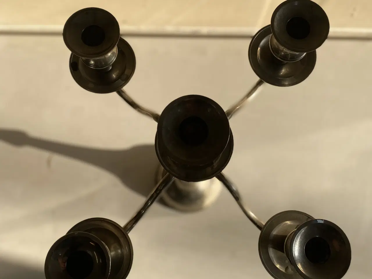 Billede 2 - Kandelaber i crom/sølv H52 Ø38 