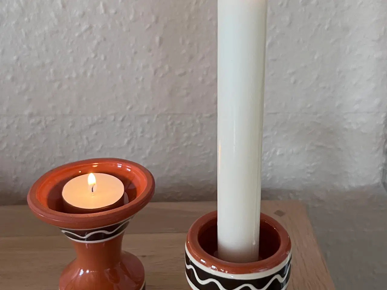 Billede 1 - Hyggelige Klippan Keramik lysestager.
